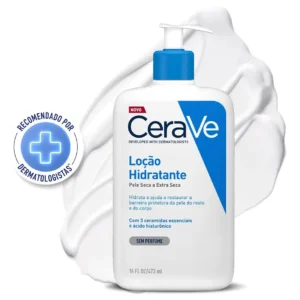 Loção Hidratante Corporal Sem Perfume, com Ceramidas Essenciais e Ácido Hialurônico, Textura Fluida CeraVe 473ml