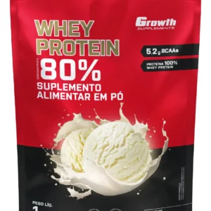 Whey Protein Concentrado 1kg Growth Supplements - Sorvete De Creme