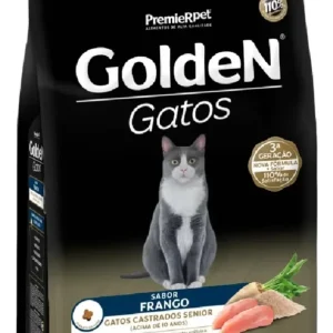 Ração Golden Para Gatos Sênior Castrados Sabor Frango 3 Kg