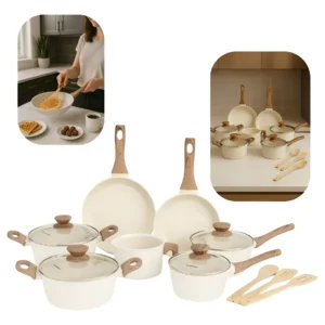 Jogo de panelas de cozinha Mimo Style Cook Fundo de Tripla Indução com 10 peças